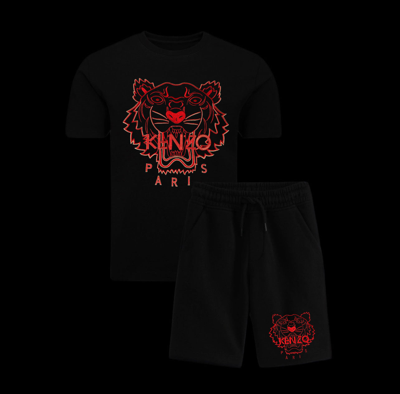 Conjunto KNZ NEGRO ROJO