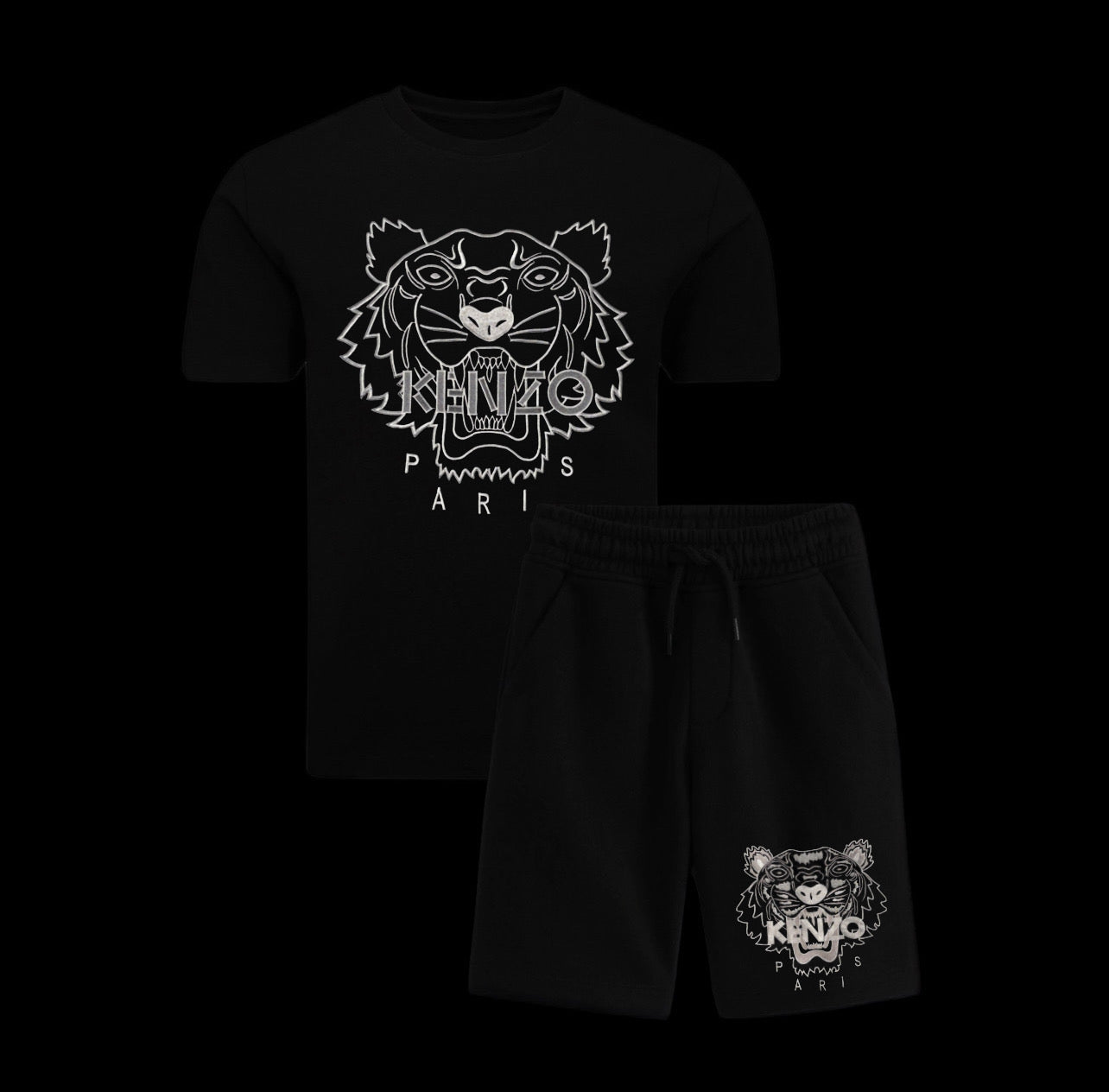 Conjunto KNZ NEGRO Y PLATEADO