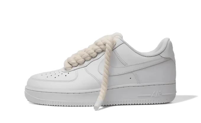 AF1 WHITE – BLACK ROPE LACES