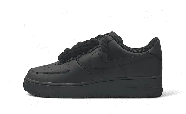AF1 BLACK – BLACK ROPE LACES