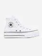 Converse All Star- Blancas Raya Negra Plataforma - Imagen 4