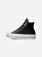 Converse All Star- Platform Leather Negras - Imagen 4