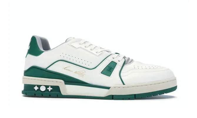 LV Trainer Sneaker White Green